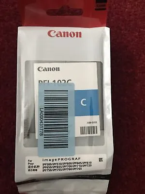 Canon PFI-102C Cyan Ink Cartridge New • £30