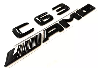 #1 Black C63 + Amg Fit Mercedes C63 Rear Trunk Nameplate Emblem Badge Decal • $21.99