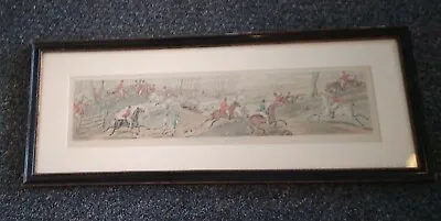 Fox Hunting Print  Breaking Cover  By Henry Alken Mounted Only • £40
