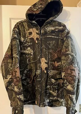 Vintage Mossy Oak Break-Up Infinity Hunting Jacket Large With Hood • $39.99