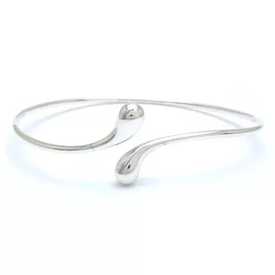 TIFFANY&Co. Teardrop Silver925 Bangle Bracelet Elsa Peretti /291580 • $185