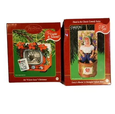 VTG 2001 CARLTON Ornament  I LOVE LUCY 50th A Stompin Good Time Light Sound TV • $39.99