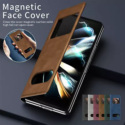 Magnetic Flip Stand Leather Case For Samsung Galaxy Z Fold 5/4/3/2 Folding Cover • $10.59