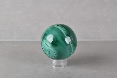 Polished Malachite Sphere From Congo   3.3 Cm  # 17372 • $22.45