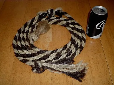 USA Hand Woven Horse Hair Rope-Natural Braided Western CowboyVintage 10' Feet  • $250