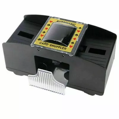 2 Deck Automatic Card Shuffler - Black. Battery Operated. Wingspan Uno Poker  • $12.50