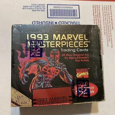 DAMAGED 1993 Marvel Masterpieces Sealed Box DAMAGED Bad Storage (READ)!!!! • $130