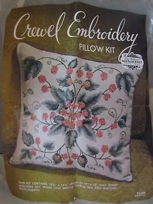 Elsa Williams Crewel Embroidery Pillow Kit #KC394 Opened & Started • $29.99