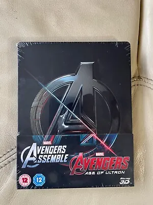 Avengers   Assemble   +  Avengers   Age    Of  Ultron   3d   Blu-ray   Steelbook • £14
