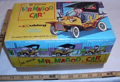 Hubley Official Mr. Magoo Car Tin Battery Toy Box Only • $49.99