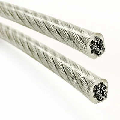 Galvanized Steel Wire Rope 3/8  Coated To 7/16  Flexible 7x19 Strand Core Cable • $25