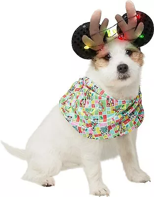 Mickey Mouse Reindeer Disney Fancy Dress Christmas Dog Cat Pet Costume Accessory • $21.47