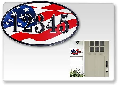 Custom House Oval Number Door Sign Personalized Mailbox Numbers Address Plaque • $70.95