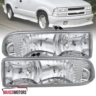 Headlights Fits 1998-2004 Chevy Blazer S10 Pickup Clear Lamps Left+Right 98-04 • $64.49