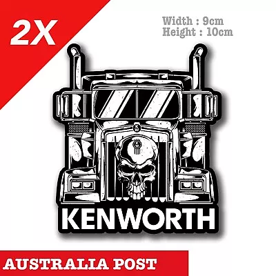 Kenworth Truck  Kenworth Skull Badge Truck Logo X2 Decal Stickers • $7.15