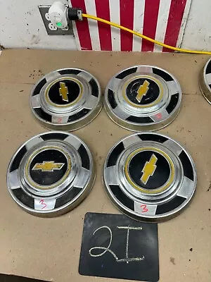 1973 74 78 79 80 81 Chevrolet Wheel Rim Center Poverty Dog Dish Cap Oem 10  Set • $39.99