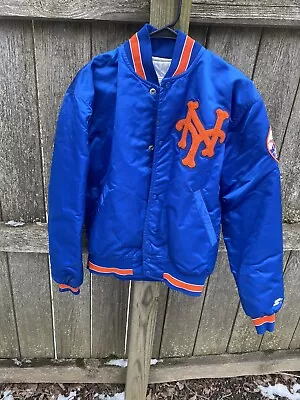 Vintage Starter Diamond Collection New York Mets MLB Satin Jacket Men's M • $125