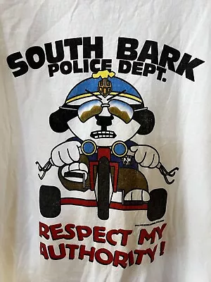 Big Dogs South Bark Tricycle Cop Respect My Authority White T Shirt  3XL XXXL • $29