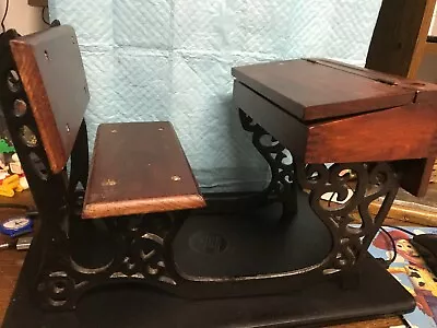 AMERICAN GIRL DOLL DESK---WOOD & CAST IRON-----------------------------------rw • $52