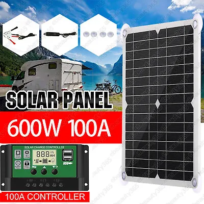 £19.58 • Buy 600W Solar Panel Kit Battery Charger Outdoor Camping RV Trailer Camper Van 12V