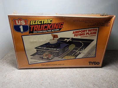 $45 • Buy TYCO US1 Electric Trucking Slot Car Airport With Flying Planes #3435  NIB Sealed