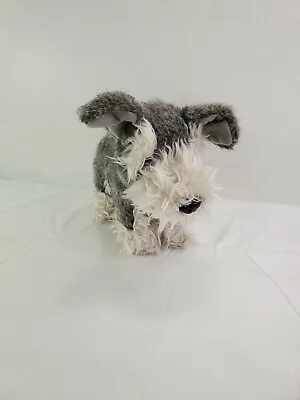 10  Gray Plush Miniature Schnauzer Dog Puppy Stuffed Animal Toy Realistic • $16.99