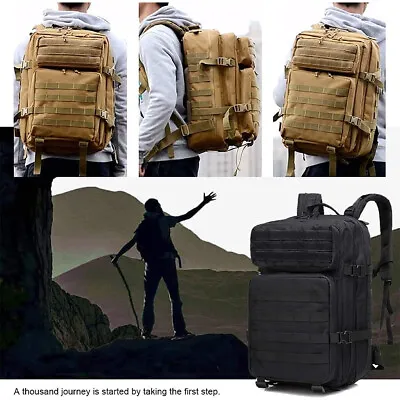 45L 30L Military Tactical Backpack Men Camping Hiking Daypack MOLLE Rucksack Bag • $33.69