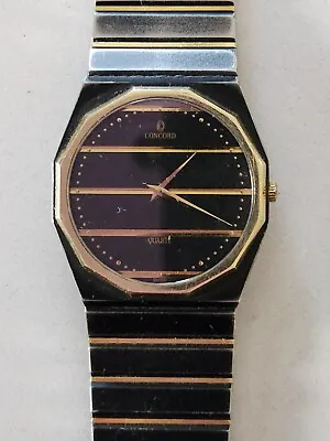 Concord Mariner Men's SG 18k YLW Gold/Black Gun Metal Stainless Steel 32mm Watch • $850