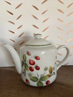 Vintage Porcelain Tea Pot Strawberry Design • $20