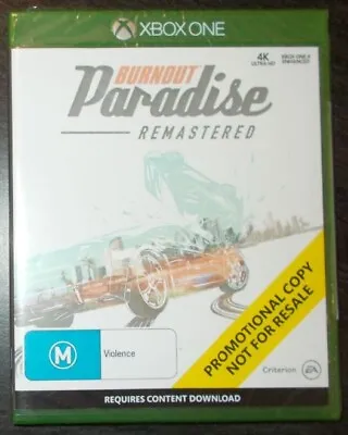 $11.90 • Buy Xbox One - Burnout Paradise...promotional Copy...new & Sealed     G1