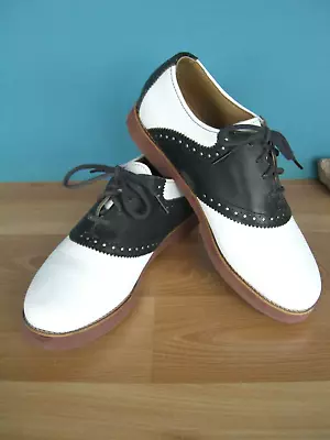 1990s Vintage Eastland  Classic Black/white Saddle Shoes Womens 8M • $53