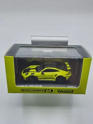 Tarmac Works X Minichamps Porsche 911 992 GT3 RS Acid Green Limited 999 Pcs 1/64 • $29.99