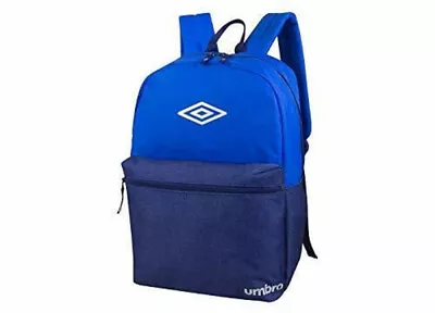 Umbro 18  Children School Multipurpose Front Zip Pocket Laptop Backpack Blue • £23.64