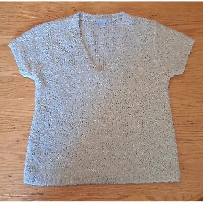 J. Crew Womens Medium Short Sleeve Sweater Acrylic Wool Cream Colored • $10