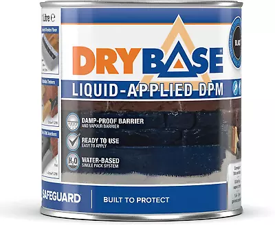 Drybase Liquid Damp Proof Membrane (1 Litre Black) - Damp Proofing Paint  • £27.57