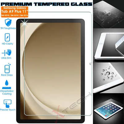 For Samsung Galaxy Tab A9 Plus 11  TEMPERED GLASS Screen Protector X210 X215/6 • £4.95