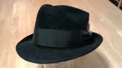 Vintage Fedora Hat Stetson Mallory   7  1/8   Double  Feature • $119.98