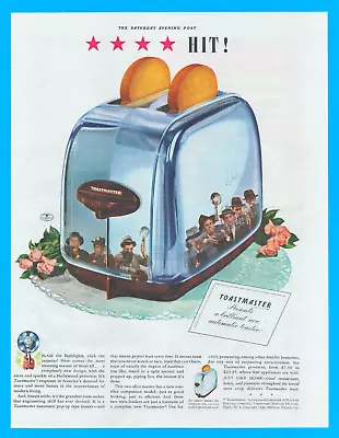 1939 TOASTMASTER Vintage PRINT AD Toaster Camera Toast Breakfast Cooking • $12.99