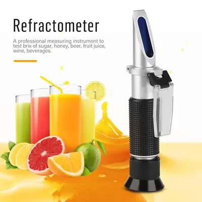 New 0‑20% Accurate Brix Refractometer Honey Beer Fruit Sugar Tester Meter • £19.76