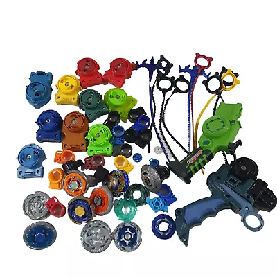 Beyblade 2010 Bulk Lot Tomy Hasbro Launchers Parts Mixed Pieces Metal Spinners • $79.95