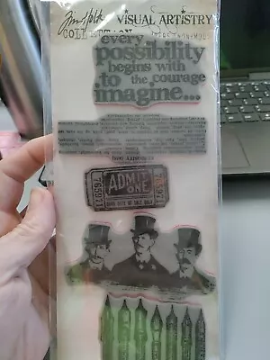 Tim Holtz Visual Artistry Curious Possibility Stamps Set Steampunk Art • $18.99