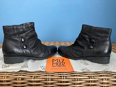 Miz Mooz Sallie Womans Leather Boots Color Black Eu38 Us 7.5-8 • $34.99