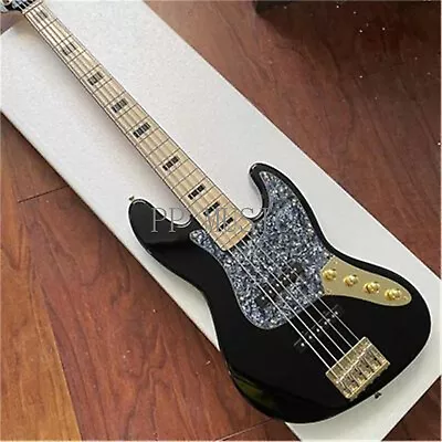 Black 5 String Jazz Bass Electric Guitar Maple Fretboard SS Pickup Solid Body • $255.75