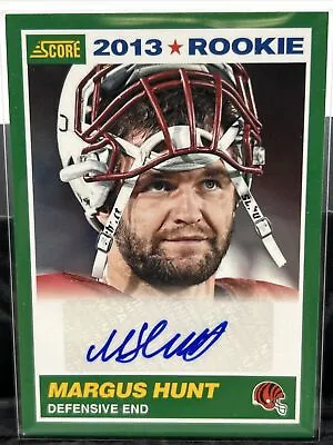 Margus Hunt 2013 Panini Score #399 Rookie Autograph Auto Card Bengals NFL • $3.90