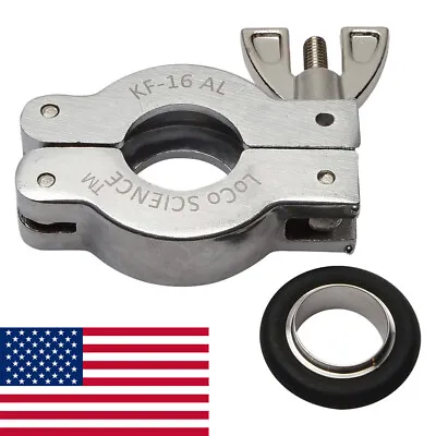 $10.99 • Buy KF-16 NW-16 Aluminum VACUUM CLAMP & SS Viton Centering Ring Set LoCo Science!!