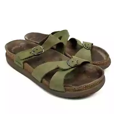 Mephisto Women's Green Leather Sandals Size 37 • $24.99