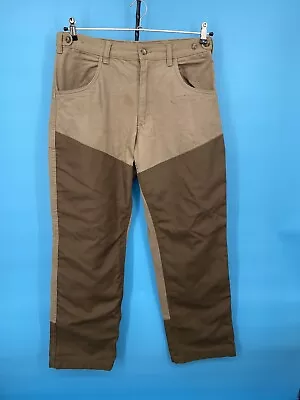 Field & Stream Pants Mens 32X32 Hunting Brown Canvas Brush & Briar Guard USA • $19.99