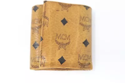 Vintage Trifold MCM Wallet With 2 Bill Sleeve Card Slots And ID Window Brown • $19.90