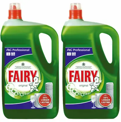 £32.99 • Buy 2 X 5 Litre Fairy Original Professional Washing Up Liquid Detergent 5L Manual