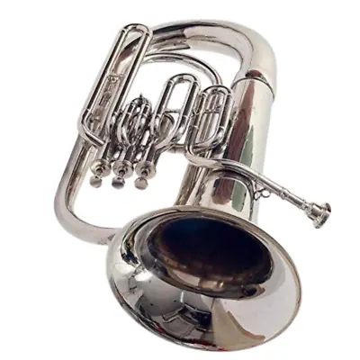 New Brass Euphonium Bb 3 Valve Nickel Plated With Hard Case+Mouthpiece By Zaima • $280